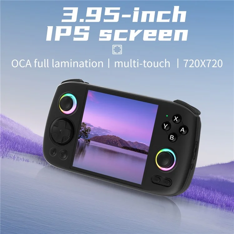 ANBERNIC RG Cube Wireless Gamepad 3.95-inch IPS Screen Handheld Gaming Console, without TF Card - Black