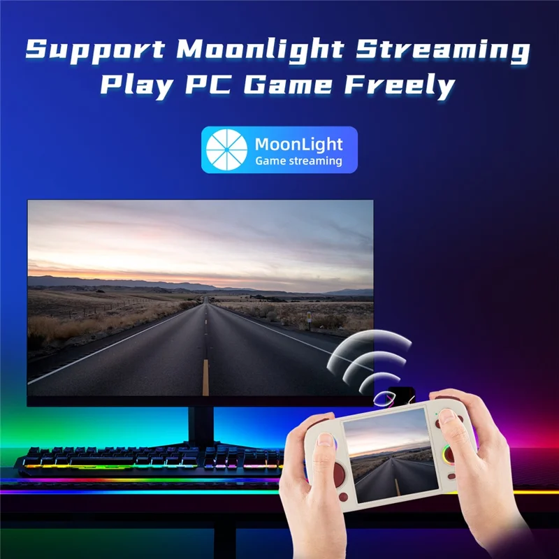 ANBERNIC RG Cube Wireless Gamepad 3.95-inch IPS Screen Handheld Gaming Console, without TF Card - Grey