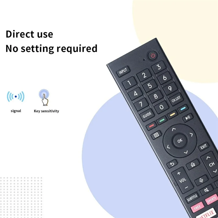 ERF3M80H Remote Control for Hisense TV Replacement ABS Handheld Controller