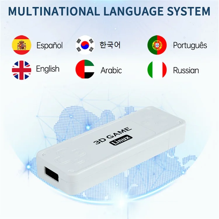 AMPOWN Y6 64G 4K HD Output Game Stick com 2 Controladores de Jogo sem Fio