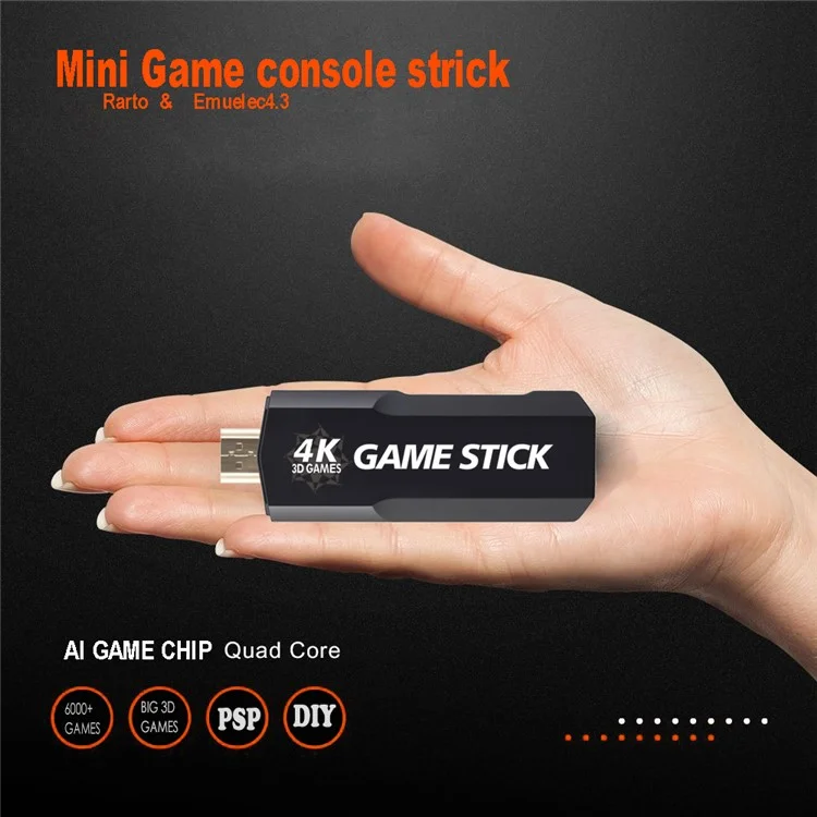 AMPOWN GD10 32G Memory HD Game Stick Wireless Gamepad Double Game Console, Versione inglese