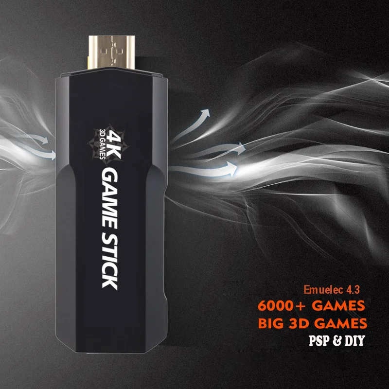 AMPOWN GD10 64G Memory HD Game Stick Wireless Gamepad Double Game Console, English Version