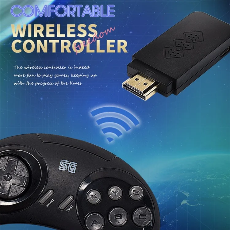 DATA FROG Y2 SG HD TV Videospielkonsole Doppelter kabelloser Gamepad, 4G Speicherkarte / 1900 Spiele