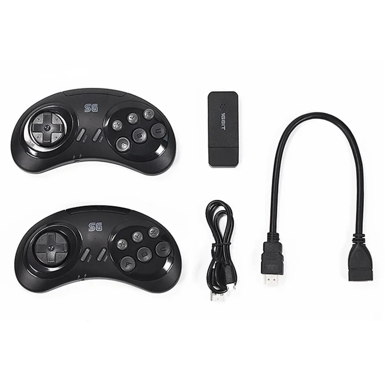 DATA FROG Y2 SG HD TV Video Gaming Controller Game Stick mit Doppel-Wireless-Gamepad, 1G Speicherkarte / 900 Spiele