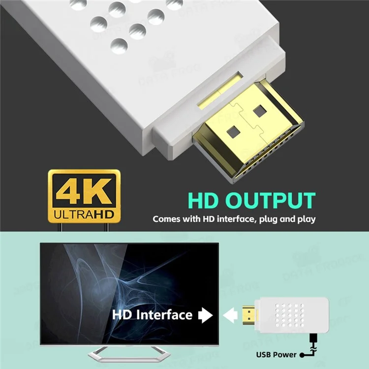 DATA FROG Y2 FIT Eingebautes 1086 Spiele HD-TV-Videospielstick Doppelter kabelloser Gamepad