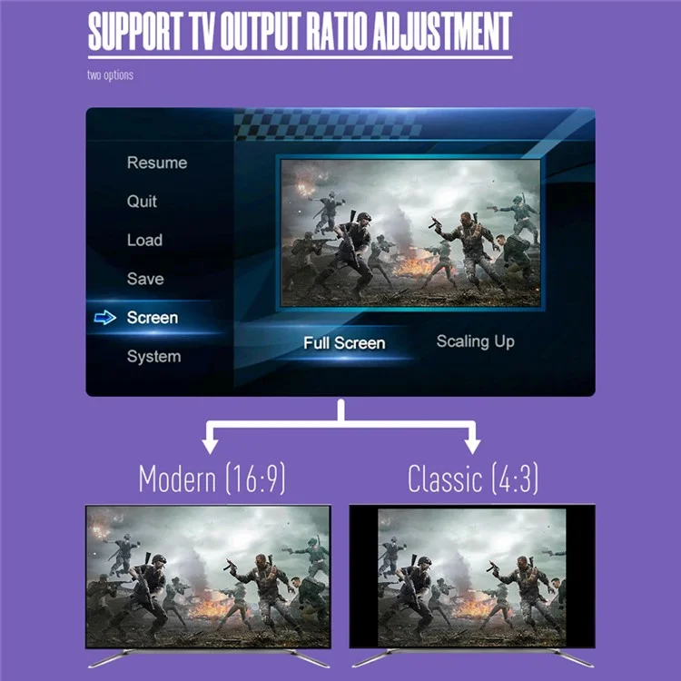 DATA FROG Y2 SF TV HD Video Game Stick con 900 giochi integrati e 2 controller wireless