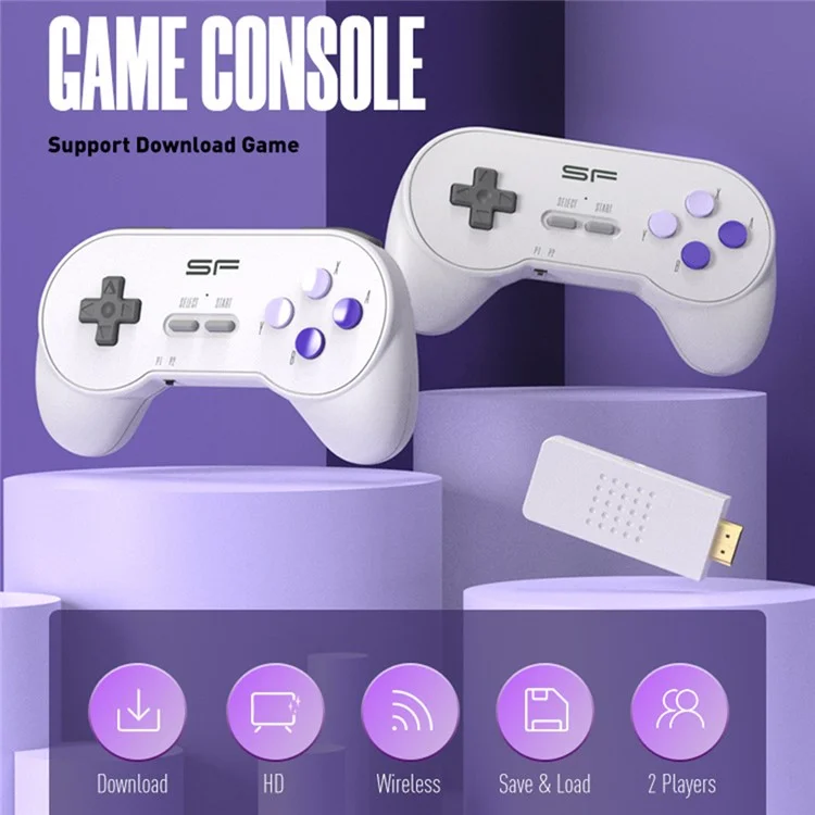 DATA FROG Y2 SF HD-kompatibles Game Stick SFC / FC Gamepads Dual Wireless Controller, 3000+ Spiele