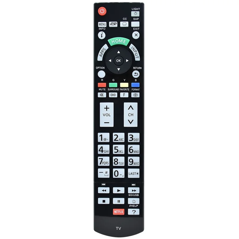 N2QAYB000862 For Panasonic Television Replacement Remote Control with Easy to Use Button