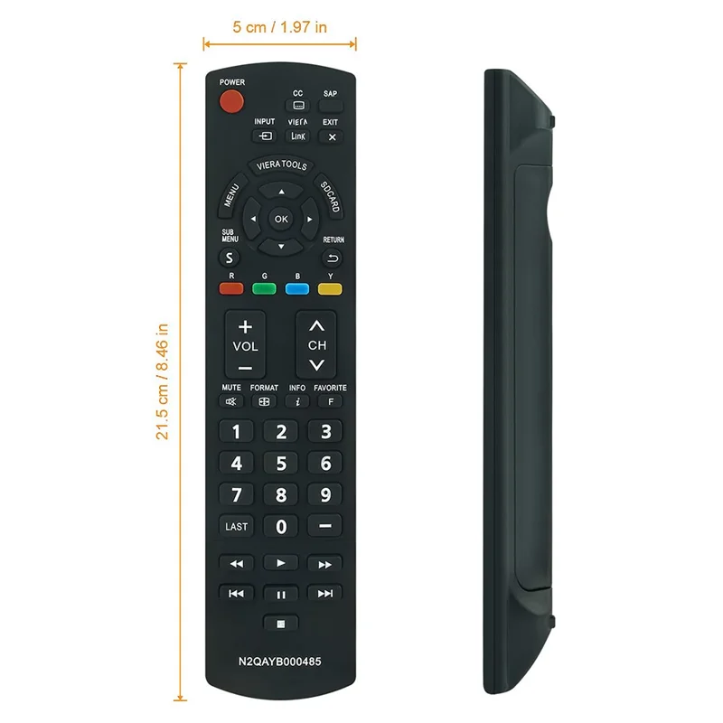 N2QAYB000485 TV Controller for Panasonic Television Replacement Intelligent Remote Control