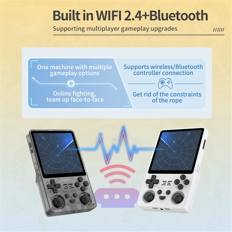 POWKIDDY RGB20SX 4 inch Screen Video Handheld Game Console (16+64G) - Transparent Black