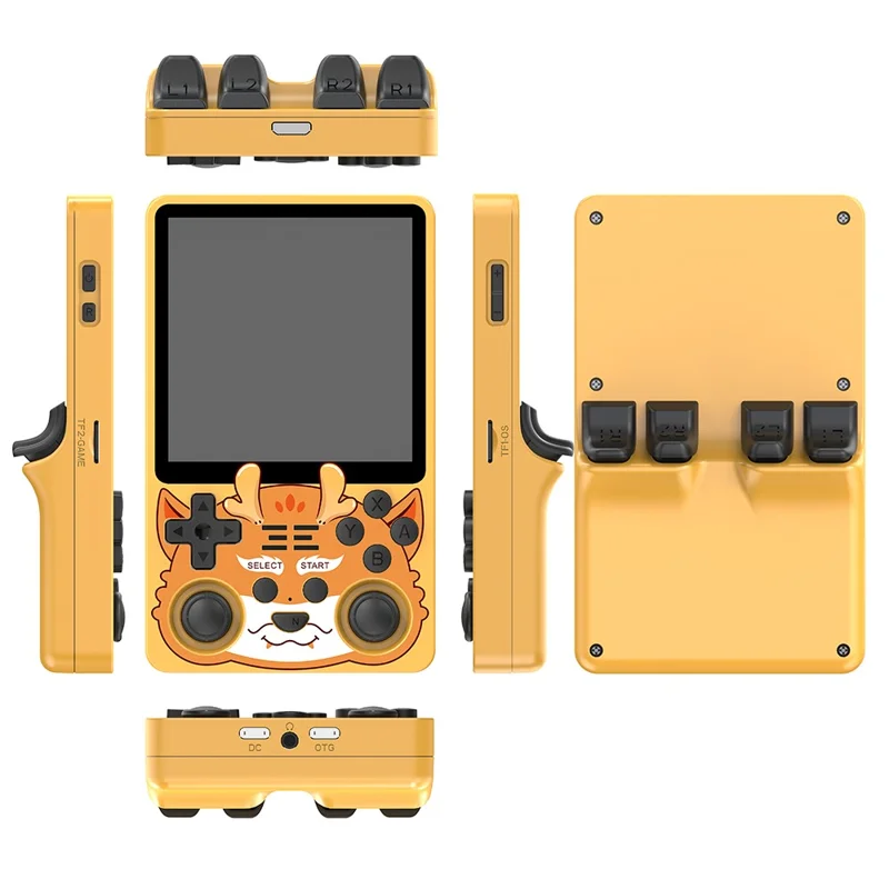 POWKIDDY RGB20SX 4 inch Screen Video Handheld Game Console (16+64G) - Transparent Black