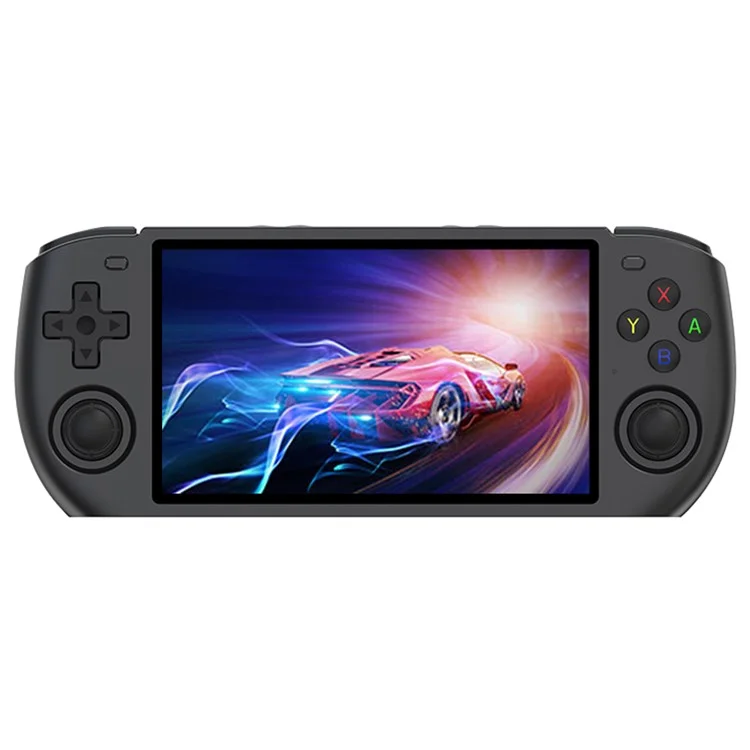 POWKIDDY RGB10 MAX3 Console de jeu rétro portable Open Source 5.0 pouces, sans carte TF - Noir