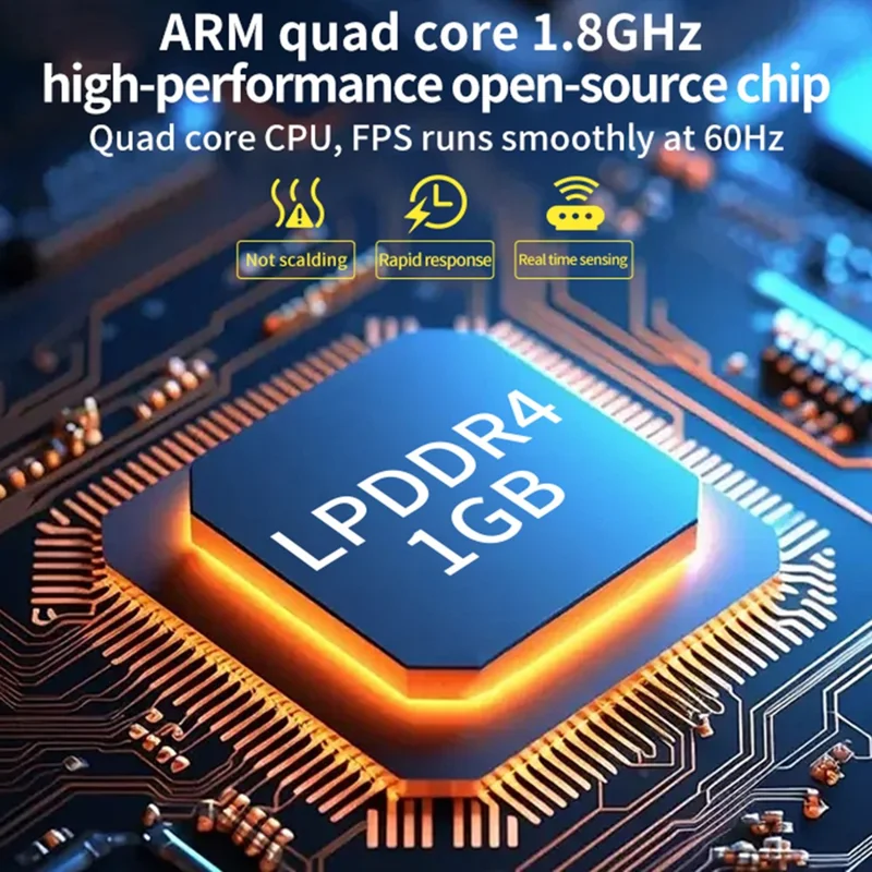 POWKIDDY RGB10 MAX3 Handheld Game Console Open Source Retro Gaming Console, 16G+128G TF Card - Transparent Blue