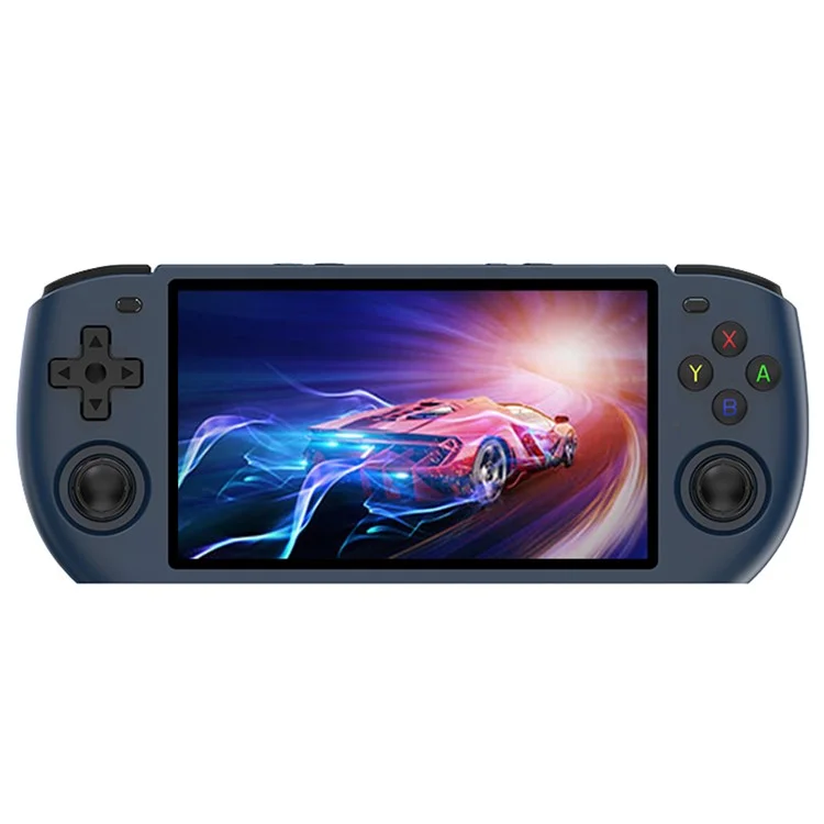 POWKIDDY RGB10 MAX3 Handheld Game Console Open Source Retro Gaming Console, 16G+128G TF Card - Blue