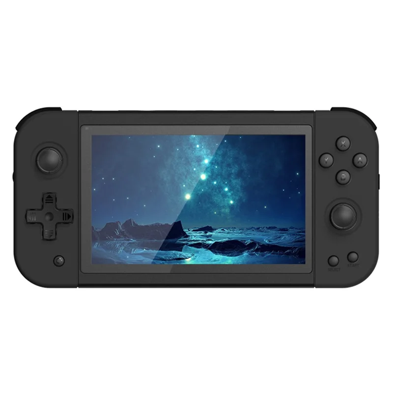 POWKIDDY x51 Retro Handheld Game Console 5-inch Double People Arcade Gaming Console, 32G Memory Card - Black