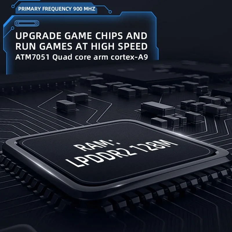 POWKIDDY x51 Retro Handheld Game Console 5-inch Double People Arcade Gaming Console, 32G Memory Card - Black