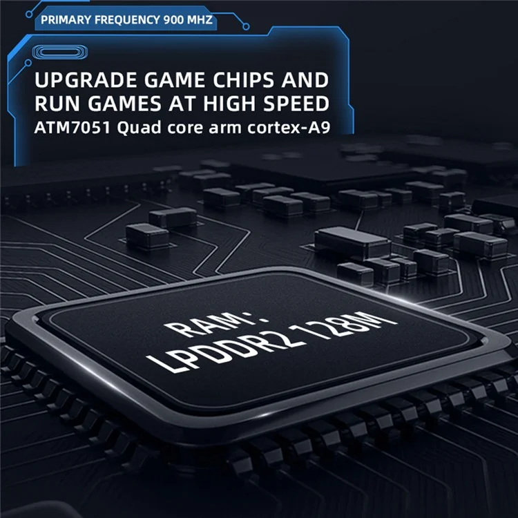 Consola de juegos portátil POWKIDDY x51 con pantalla IPS de 5 pulgadas, consola de juegos arcade retro, tarjeta de memoria de 64 GB - Rojo+Azul