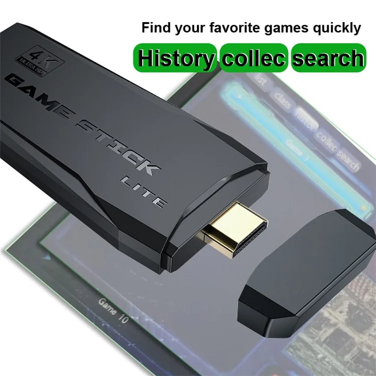 DATA FROG Y3 Lite Game Stick HD TV Gaming Console with 2 Wireless Gamepad, 64G Memory Card / 20000 Games