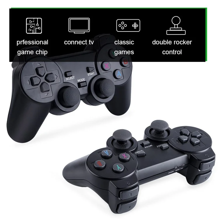 DATA FROG Y3 Lite Game Stick HD TV Gaming Console with 2 Wireless Gamepad, 64G Memory Card / 20000 Games