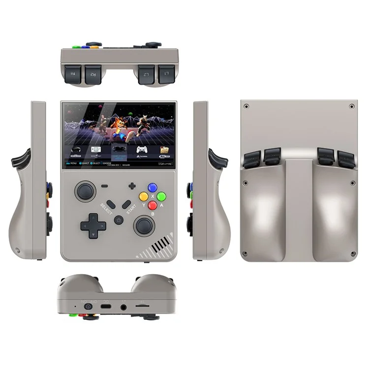 R43pro Встроенный 30000 игр 4,3-дюймовый HD-экран 3D-качалка Портативная игровая консоль, с 128G TF-картой - серый