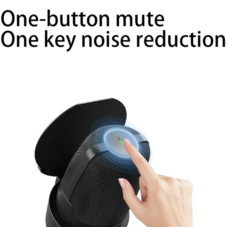ME9 Plug and Play USB Microphone ENC Noise Reduction Desktop Mic with RGB Light - White