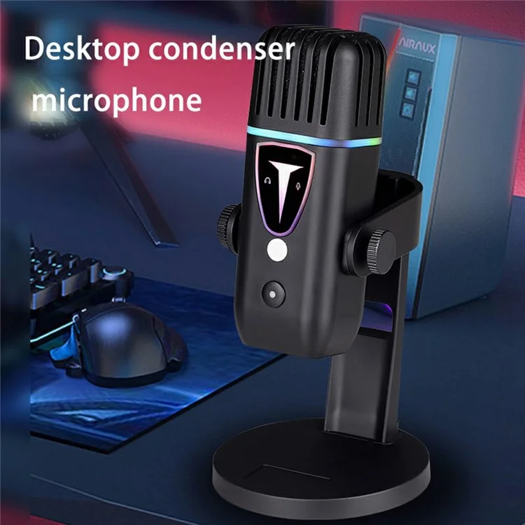 Microphone de bureau plug and play PDO-30 à haute sensibilité pour e-sports et jeux, microphone à condensateur