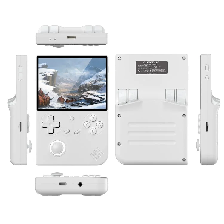 ANBERNIC RG40XXV 4.0-inch IPS Screen WiFi Bluetooth-Compatible Retro Video Game Console with 64G TF Card - White
