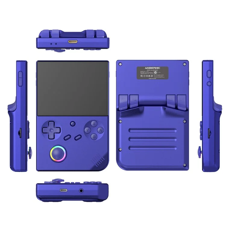 ANBERNIC RG40XXV 4.0-inch IPS Screen WiFi + Bluetooth Retro Video Game Console, with 128G TF Card - Blue