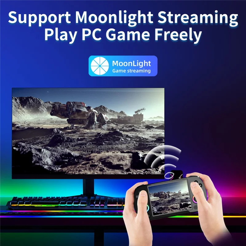 ANBERNIC RG40XXH 4.0 Inch IPS Screen Bluetooth + WiFi Handheld Video Game Console, with 64G TF Card - Black