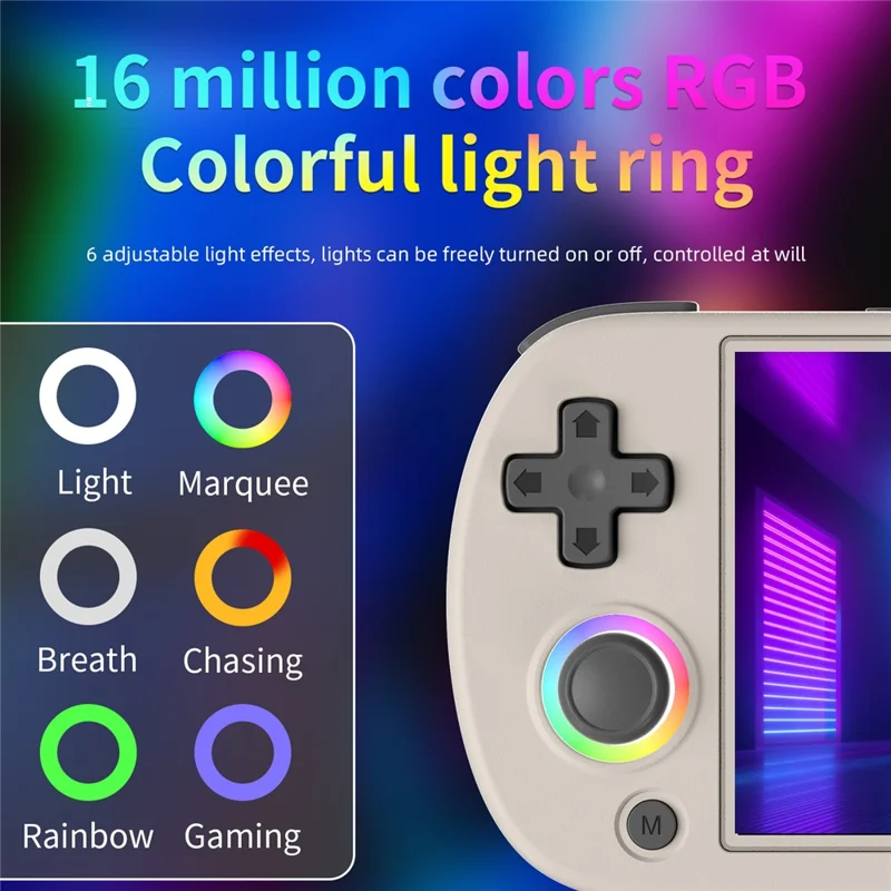 ANBERNIC RG40XXH 4.0 Inch IPS Screen 64G Bluetooth + WiFi Handheld Video Game Console, with 128G TF Card - Grey