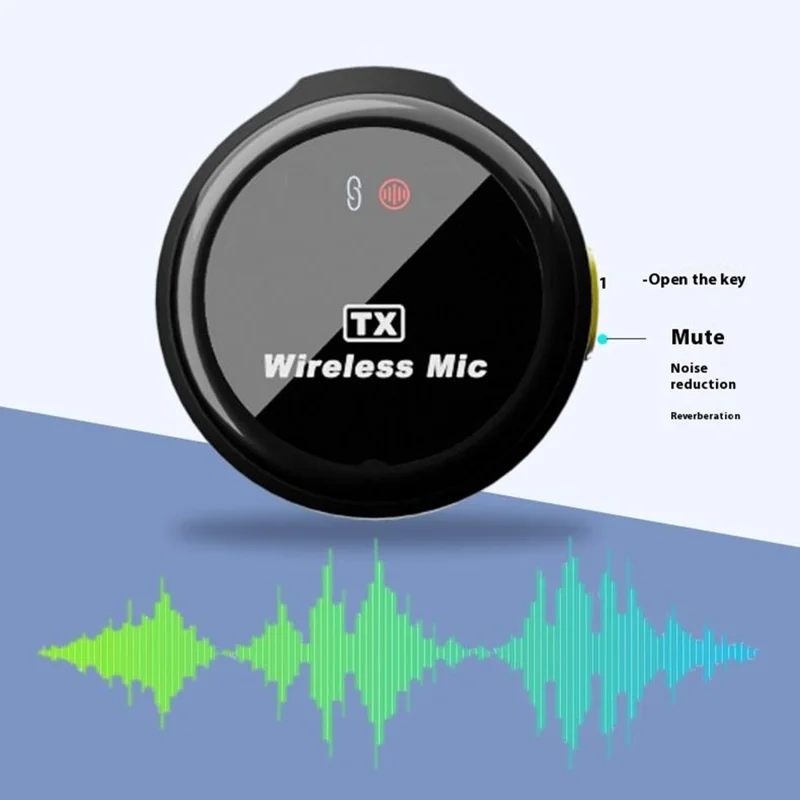 J18 2 in 1 Wireless Lavalier Microphone Type-C Lapel Mic Noise Reduction for Live Streaming Vlog