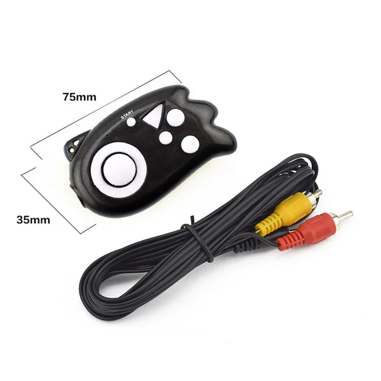 DATA FROG Portable 8-Bit Retro TV Game Console Built-In 89 Games Mini Controller - Black