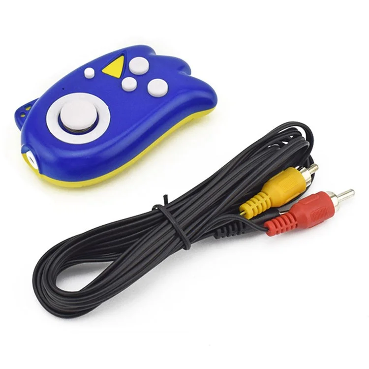 DATA FROG Portable 8-Bit Retro TV Game Console Built-in 89 Games Mini Controller - Blue+Yellow