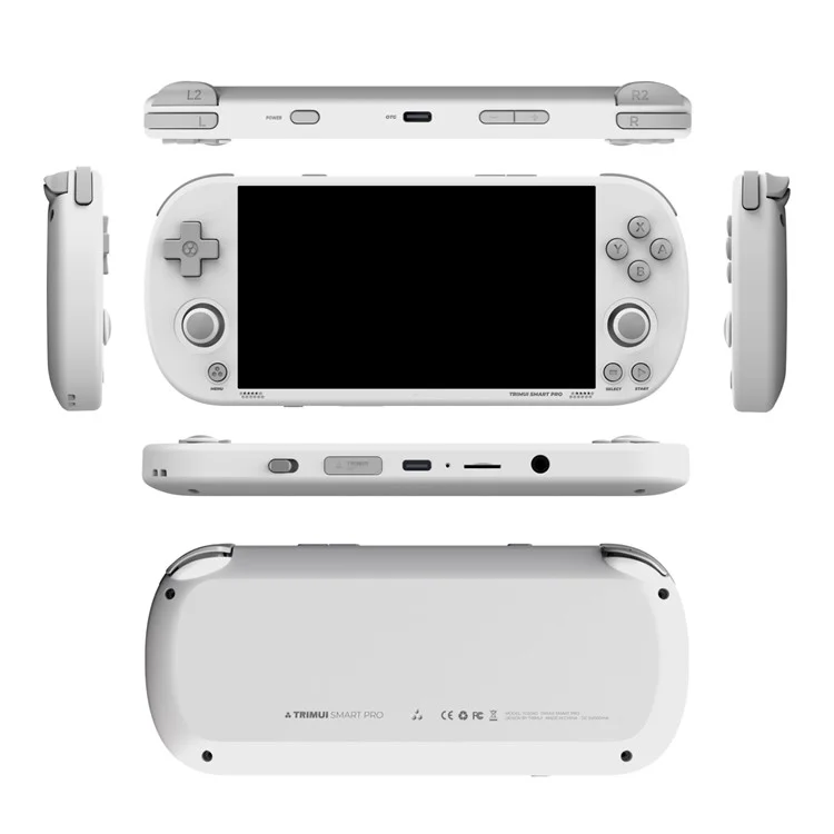 TRIMUI SMART PRO Handheld Game Console 4.96-inch IPS Screen Retro Video Game Controller (English Version), with 128G TF Card - White