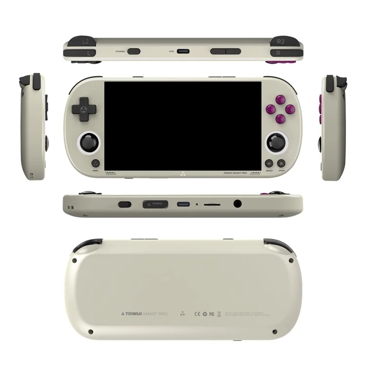 TRIMUI SMART PRO Handheld Game Console 4.96-inch IPS Screen Retro Video Game Controller (English Version), with 256G TF Card - Grey