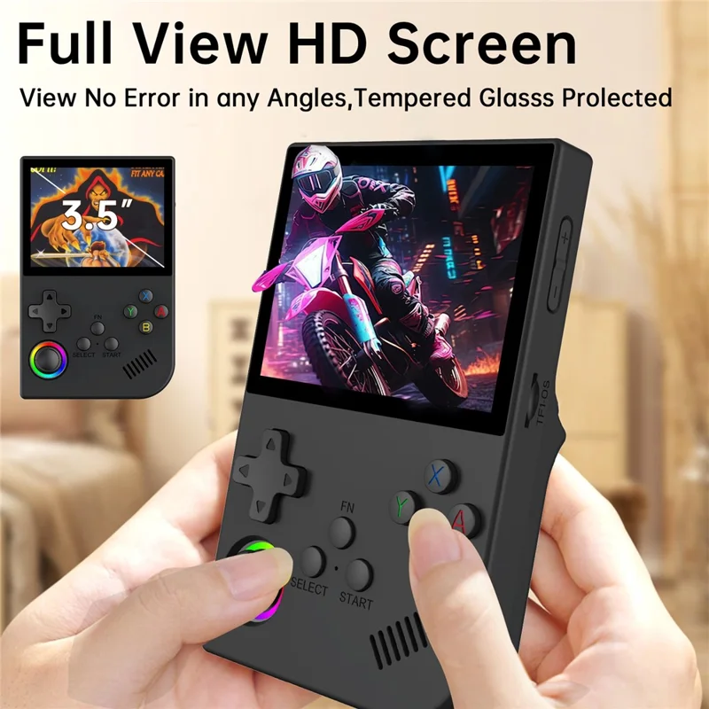 XGB36 3.5-inch Display Open-Source Handheld Game Console with Retro Arcade Games, 5+128G - White