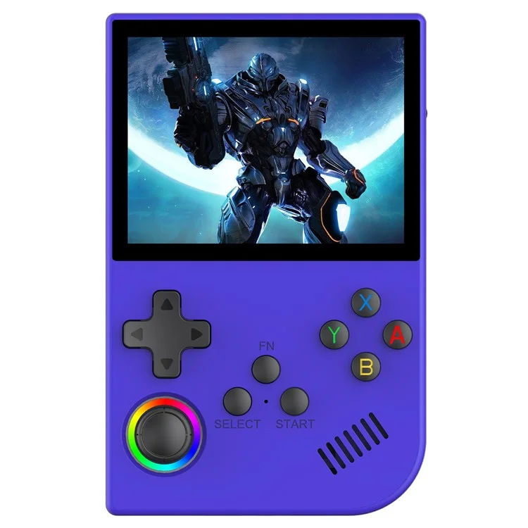 XGB36 3,5 Zoll Display Open-Source Handheld-Spielkonsole mit Retro-Arcade-Spielen, 5+128G - Blau