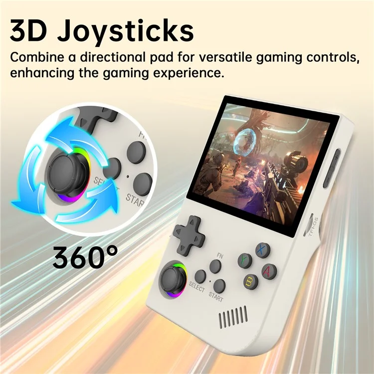 XGB36 3,5 Zoll Display Open-Source Handheld-Spielkonsole mit Retro-Arcade-Spielen, 5+128G - Blau