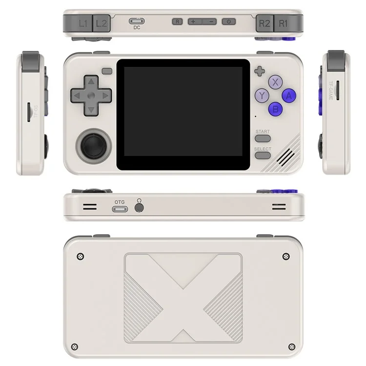 POWKIDDY RGB10X 64G Handheld Game Console 3.5 Inch 4:3 IPS Screen Video Game Player - Grey