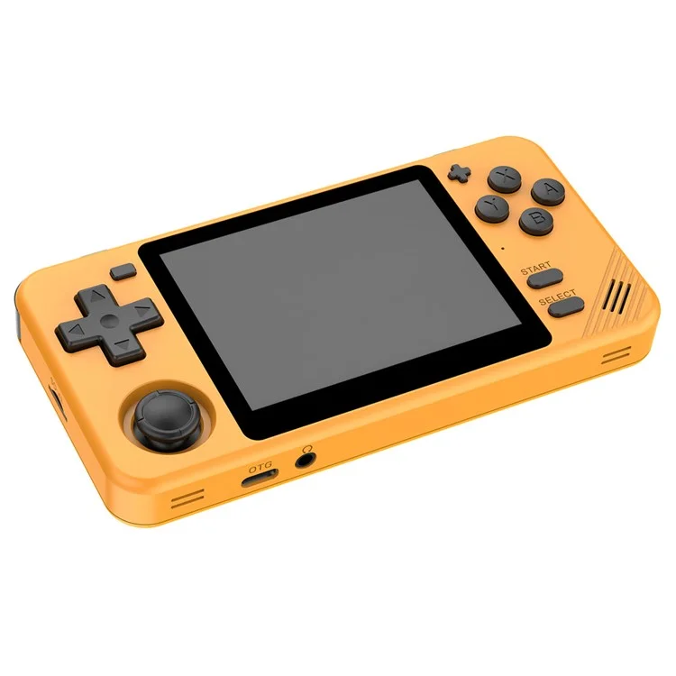 POWKIDDY RGB10X 128G Portable Game Console 3.5 Inch 4:3 IPS Screen Video Game Player - Yellow