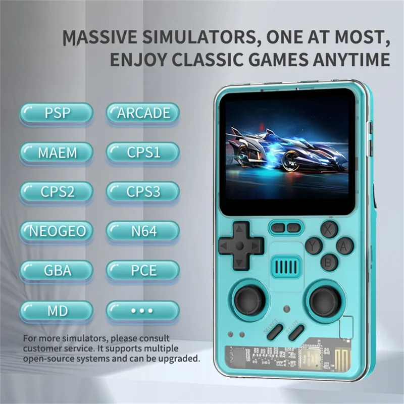 POWKIDDY RGB20PRO 128G Retro Handheld Gaming Console 3.2-inch IPS Screen - Matcha Green