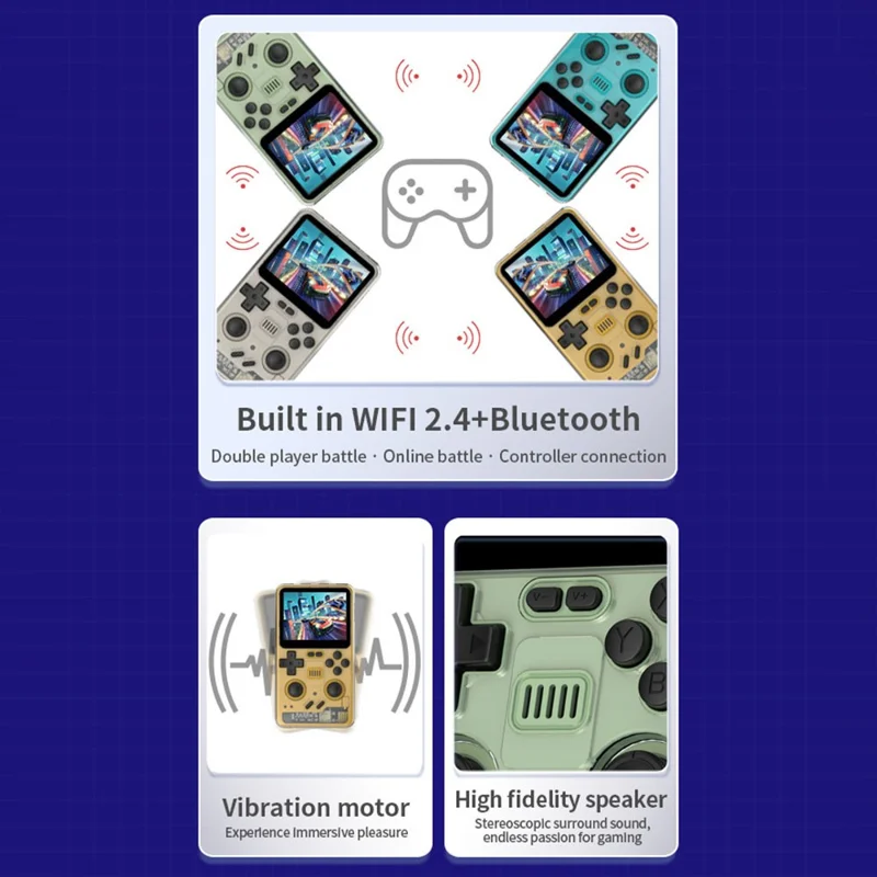 POWKIDDY RGB20PRO 128G Retro Handheld Gaming Console 3.2-inch IPS Screen - Matcha Green