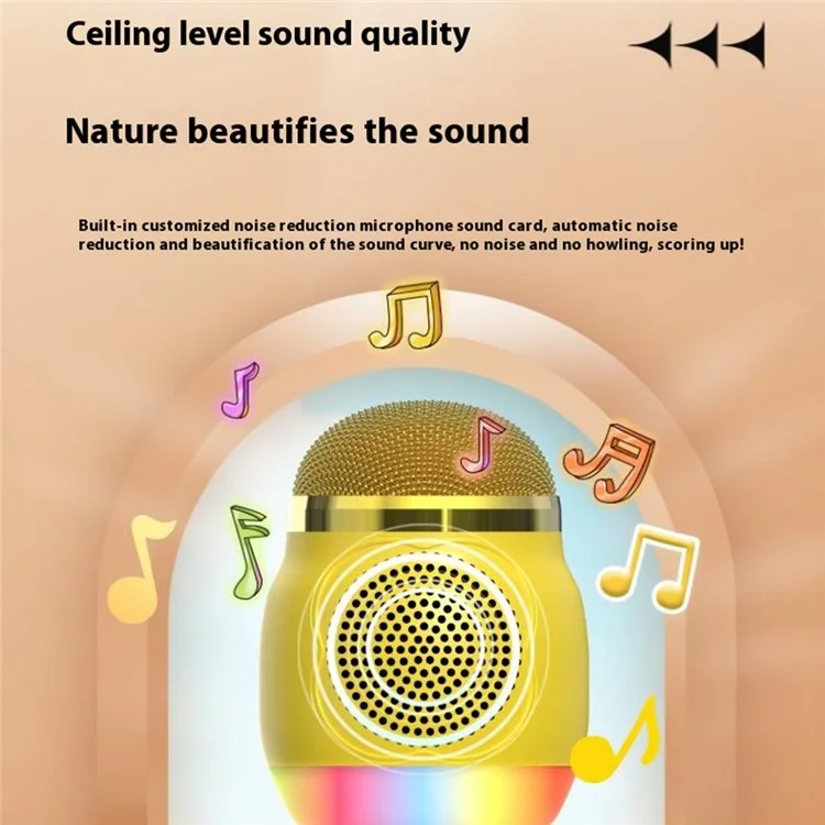 Cartoon Children Microphone Wireless Bluetooth-compatible Speaker Early Education Karaoke Machine - Pink Cat