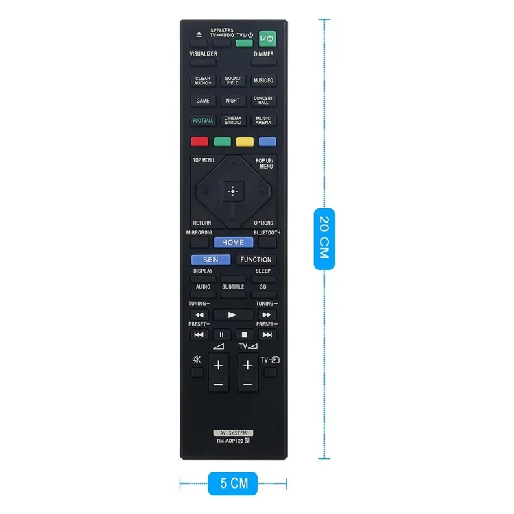 RM-ADP120 Remote Control Replacement For Sony Home Theater Player Battery Operated