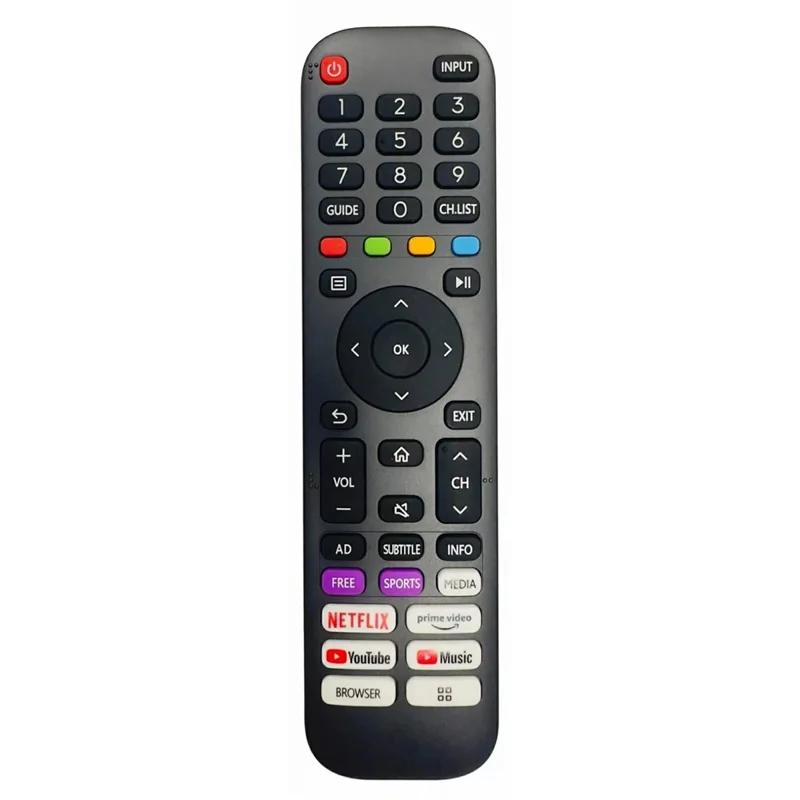 EN2AE30H Universal Remote Control Replacement For Hisense 4K UHD Android Smart Tvs