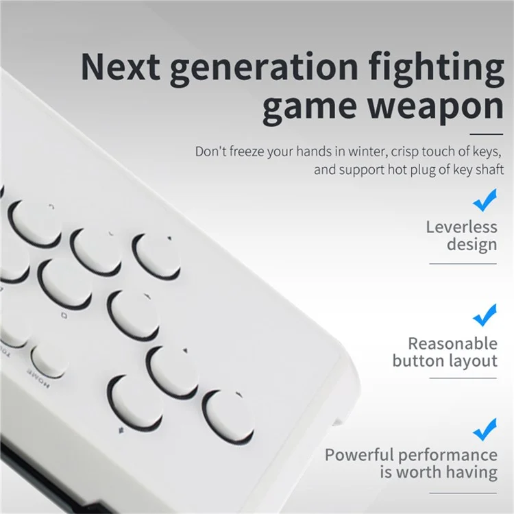 A50 Hitbox Controller Kampfspiel-Tastatur Taste Rand Hebelloser Joystick für PC / PS4 / PS5 / Steam
