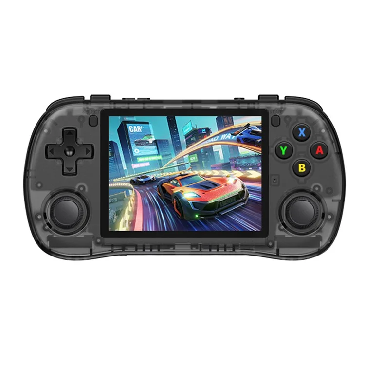 Console de jeu portable POWKIDDY X35H 3,5 pouces Écran IPS Joystick à capteur de Hall (Sans carte) - Noir transparent