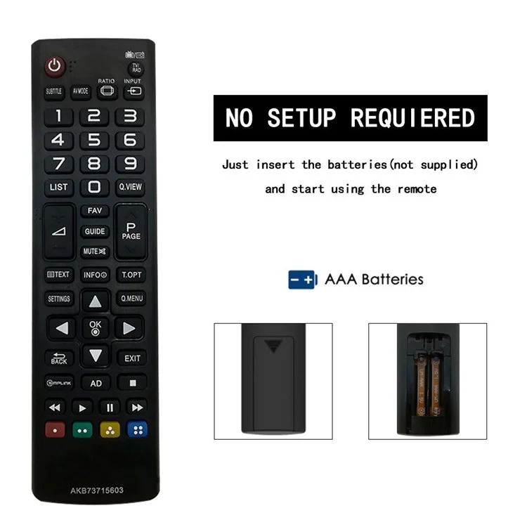 AKB73715603 For LG TV Remote Control Ergonomic Replacement Television Controller