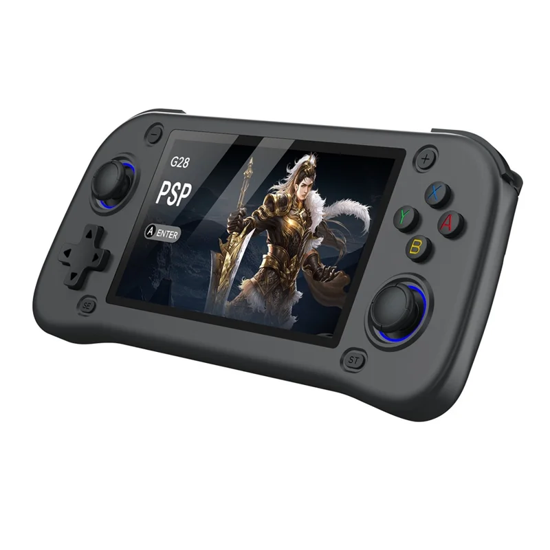 G28 64G Handheld Game Console 4.3 Inch HD IPS Screen Retro Arcade Game Device - Black