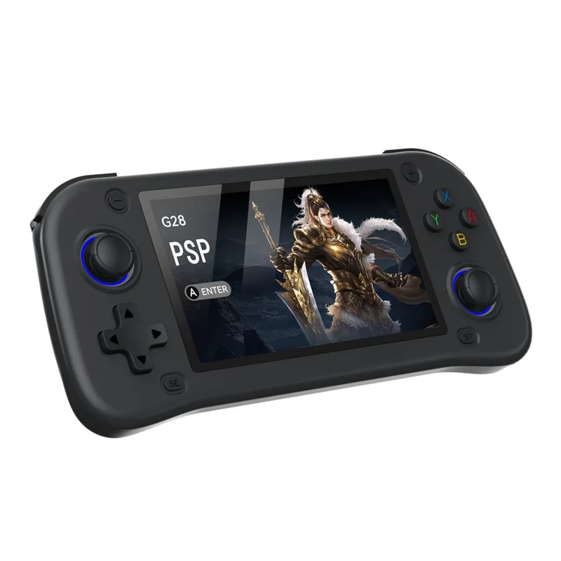 G28 64G Handheld Game Console 4.3 Inch HD IPS Screen Retro Arcade Game Device - Black